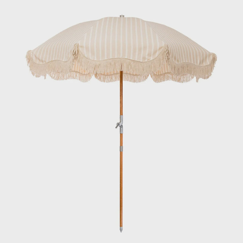 The Premium Beach Umbrella - Monaco Natural Stripe