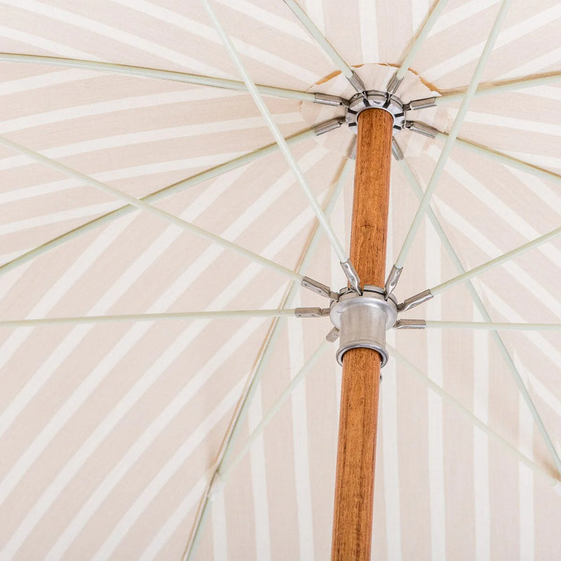 The Premium Beach Umbrella - Monaco Natural Stripe