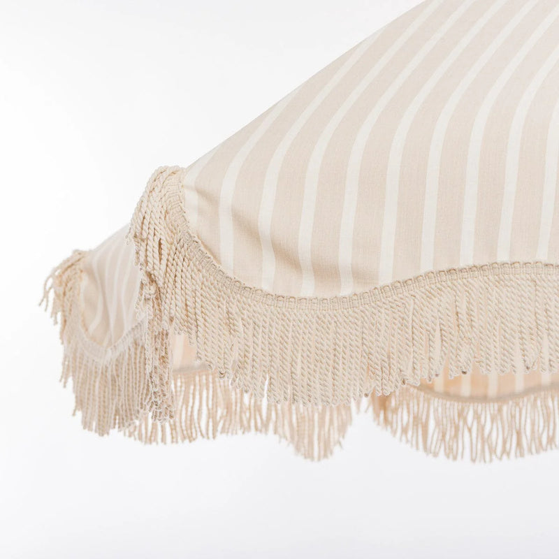 The Premium Beach Umbrella - Monaco Natural Stripe