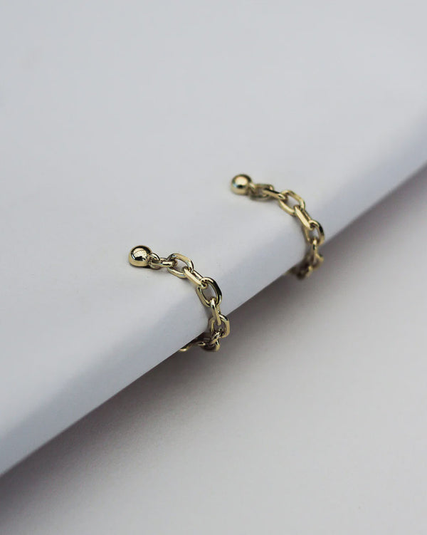 Bruce Chain Studs - 18K Plating