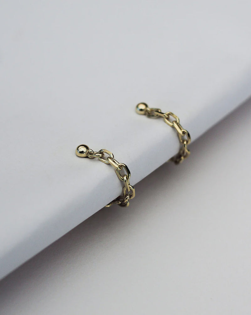Bruce Chain Studs - 18K Plating
