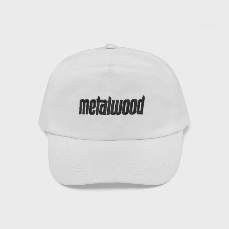 Metal Logo 5 Panel Hat - White
