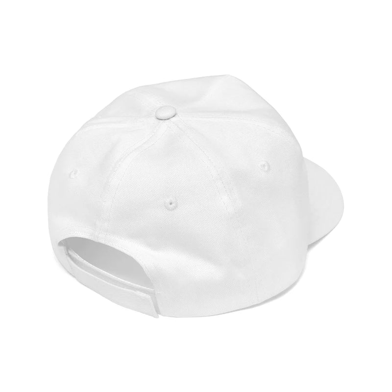 Metal Logo 5 Panel Hat - White