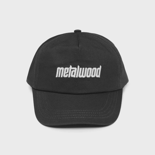 Metal Logo 5 Panel Hat - Black