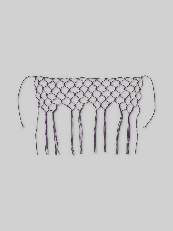 Macrame Belt - Burgundy