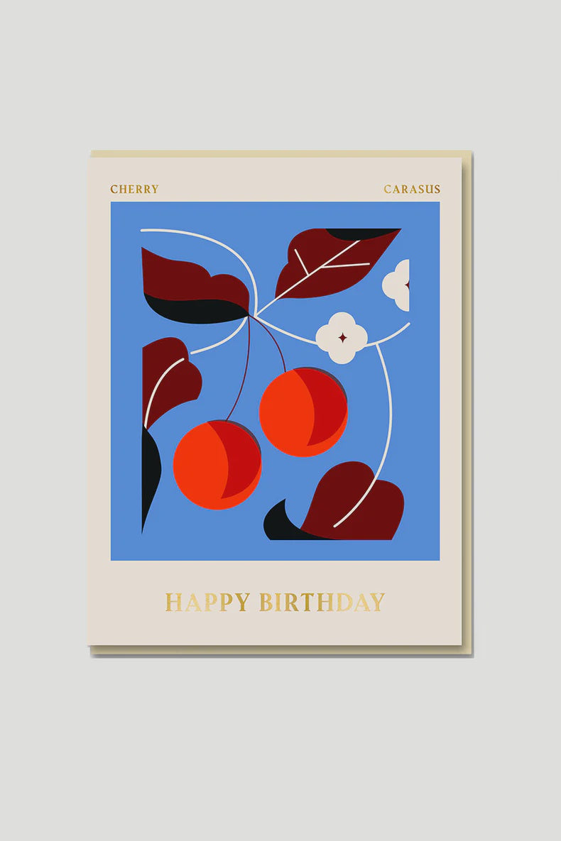 Greeting Card - Cherry Happy Birthday