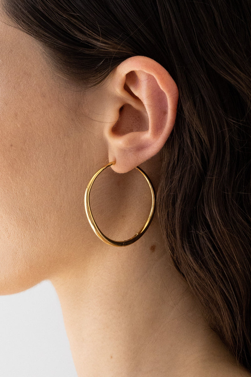 Momento Large Hoops - 14k Vermeil