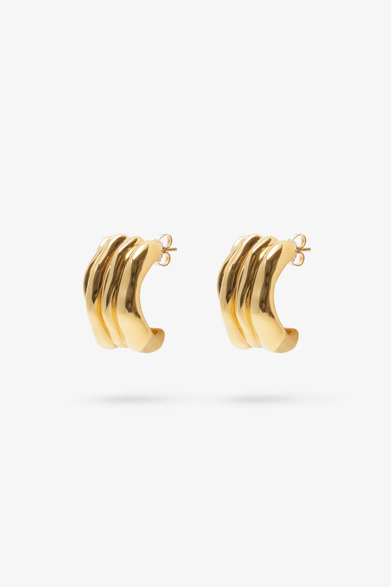 Vertigo Earrings - 14k Gold Plated
