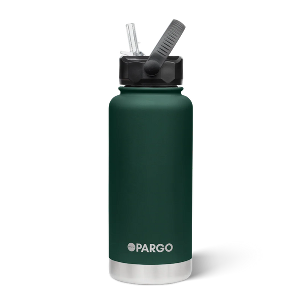 950ml Insulated Sports Bottle w/ Straw Lid - Forest Green