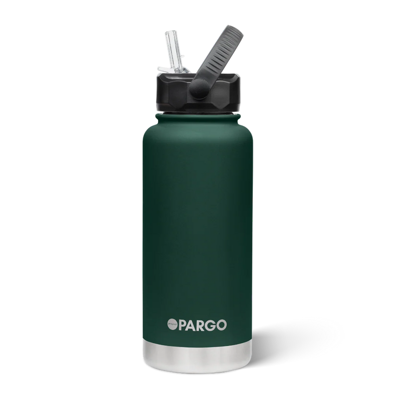 950ml Insulated Sports Bottle w/ Straw Lid - Forest Green