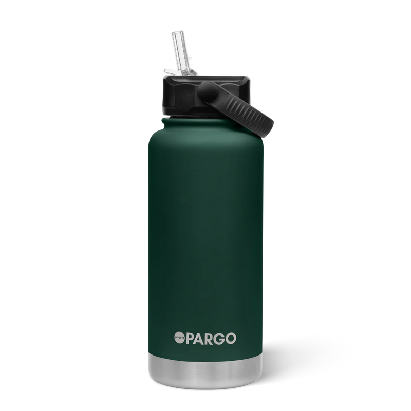 950ml Insulated Sports Bottle w/ Straw Lid - Forest Green