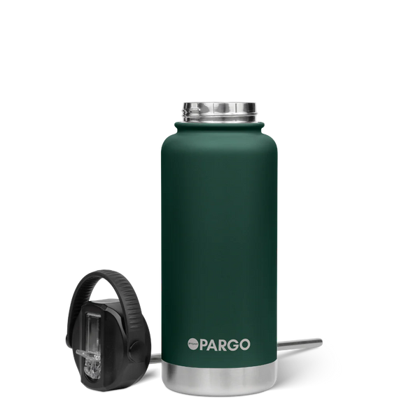 950ml Insulated Sports Bottle w/ Straw Lid - Forest Green