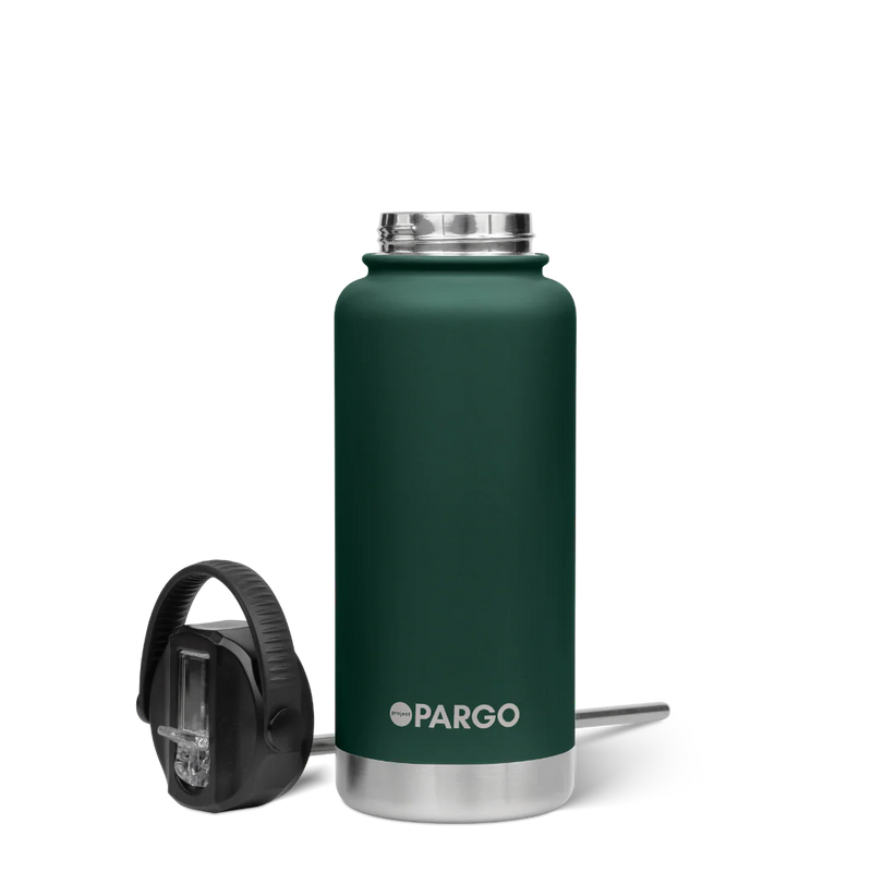 950ml Insulated Sports Bottle w/ Straw Lid - Forest Green