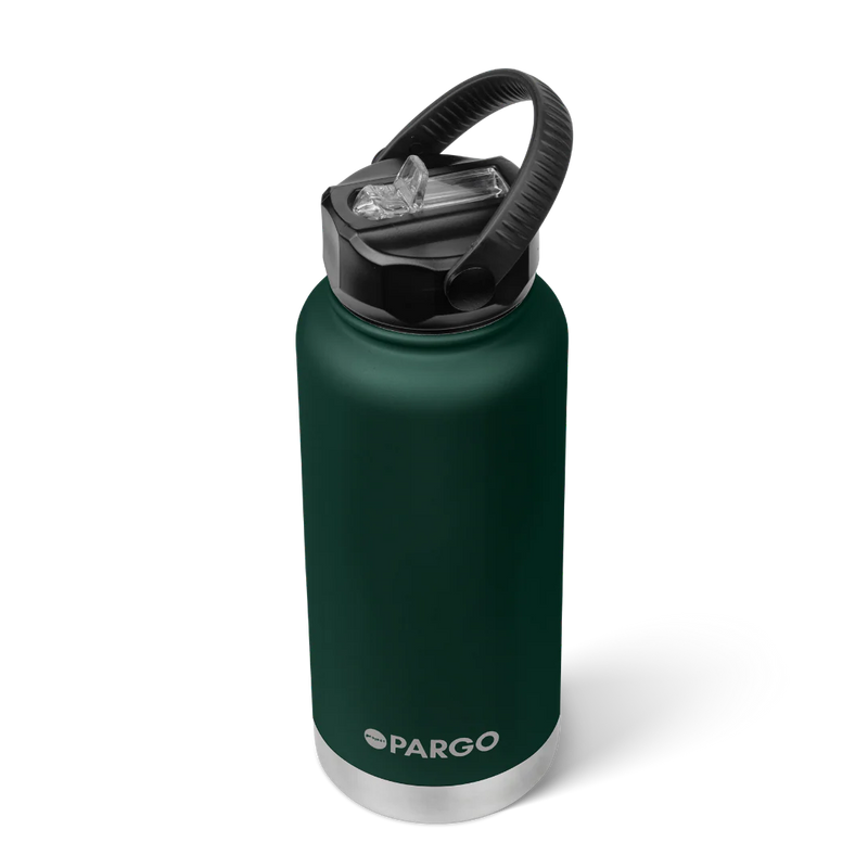 950ml Insulated Sports Bottle w/ Straw Lid - Forest Green