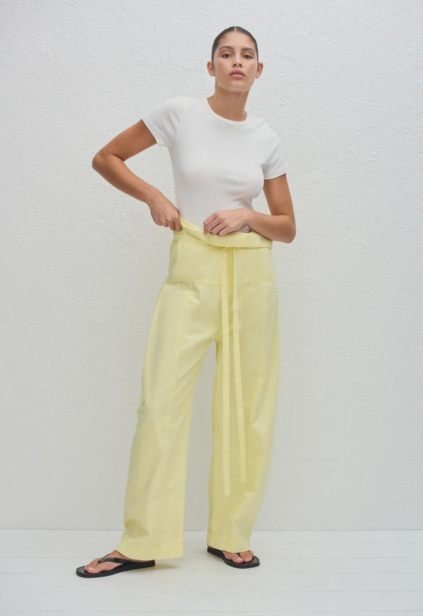 Fisherman Drawcord Pant - Lemon