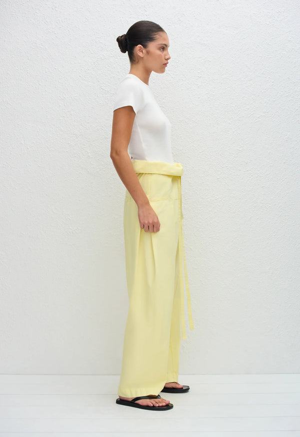 Fisherman Drawcord Pant - Lemon