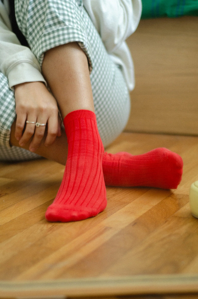 Her Socks (MC Cotton) - Classic Red