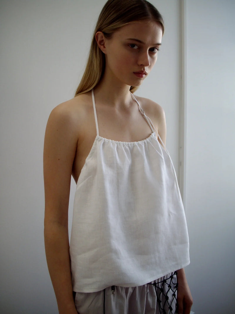 O Ring Halter - White