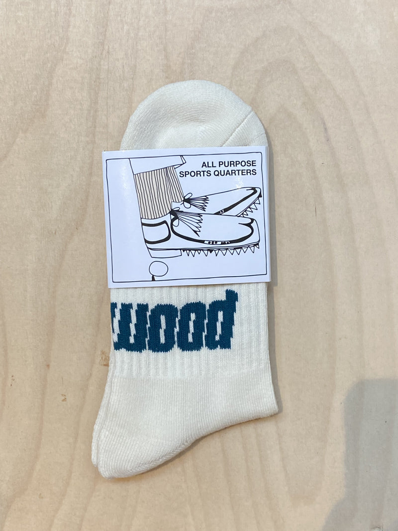 Metal Logo Quarter Sock - Off White
