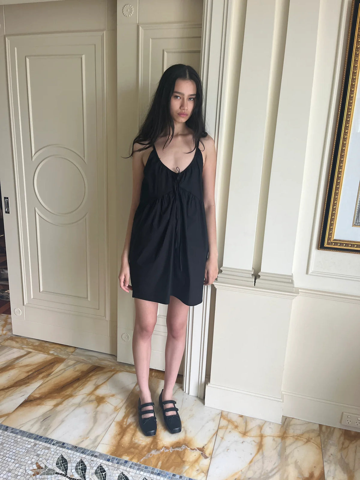 Double V Dress Black - Black – Kind Curations