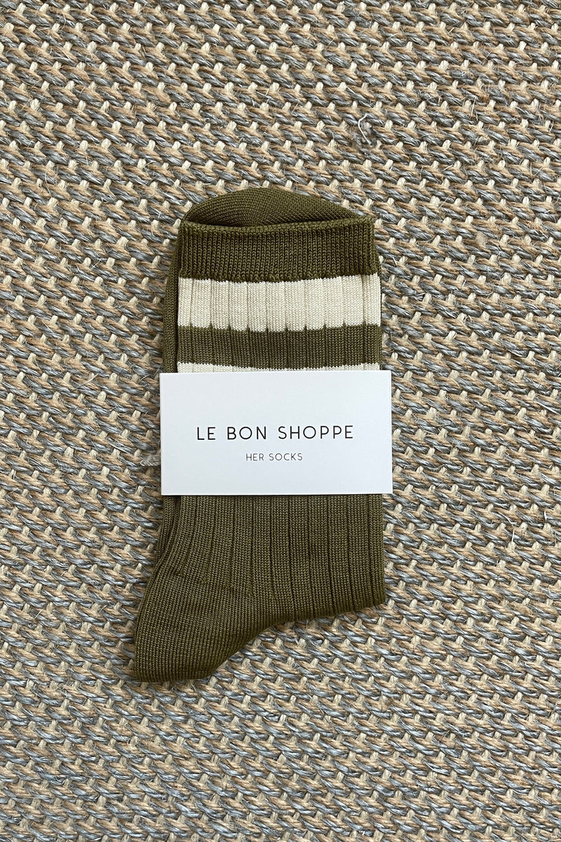 Her Varsity Socks - Fern