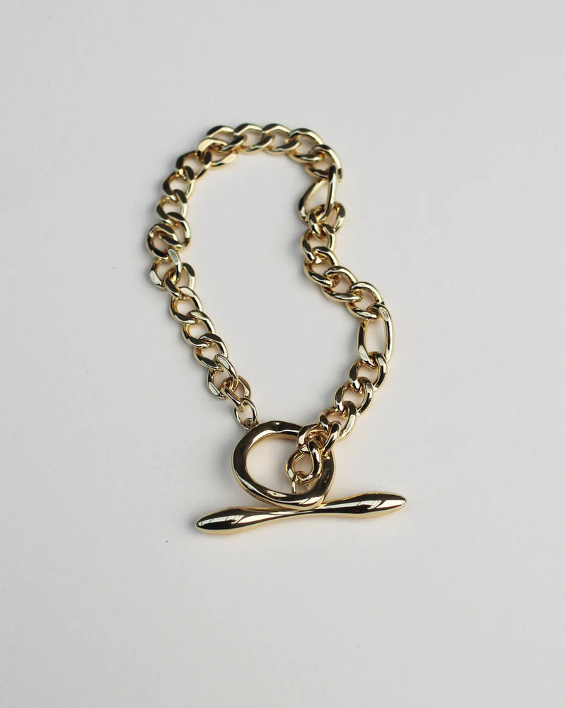 Mixed Fob Chain Bracelet - 18K Plating