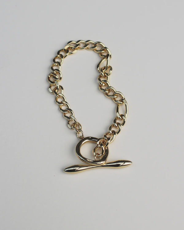 Mixed Fob Chain Bracelet - 18K Plating