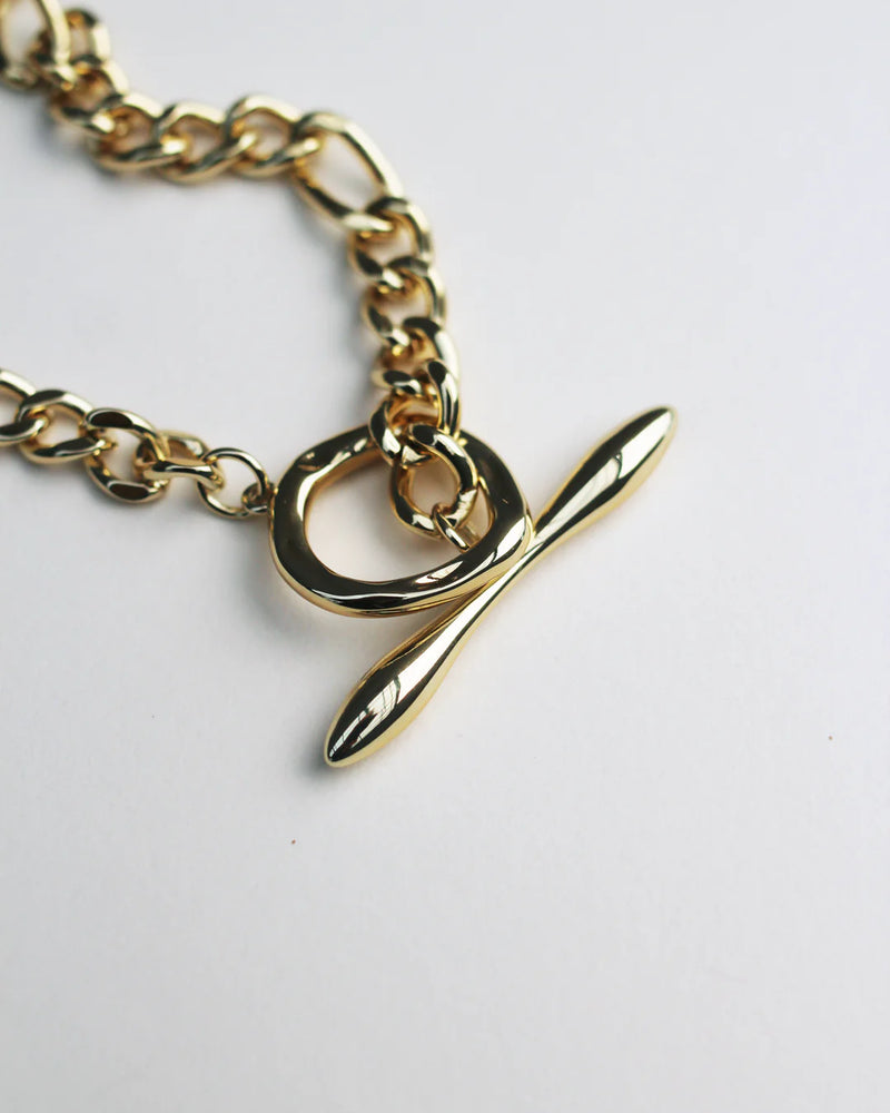 Mixed Fob Chain Bracelet - 18K Plating