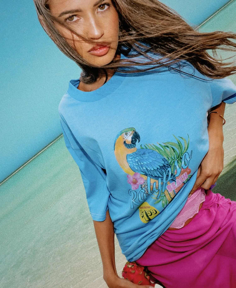 Kalypso Beach Relaxed T-Shirt - Vintage Blue