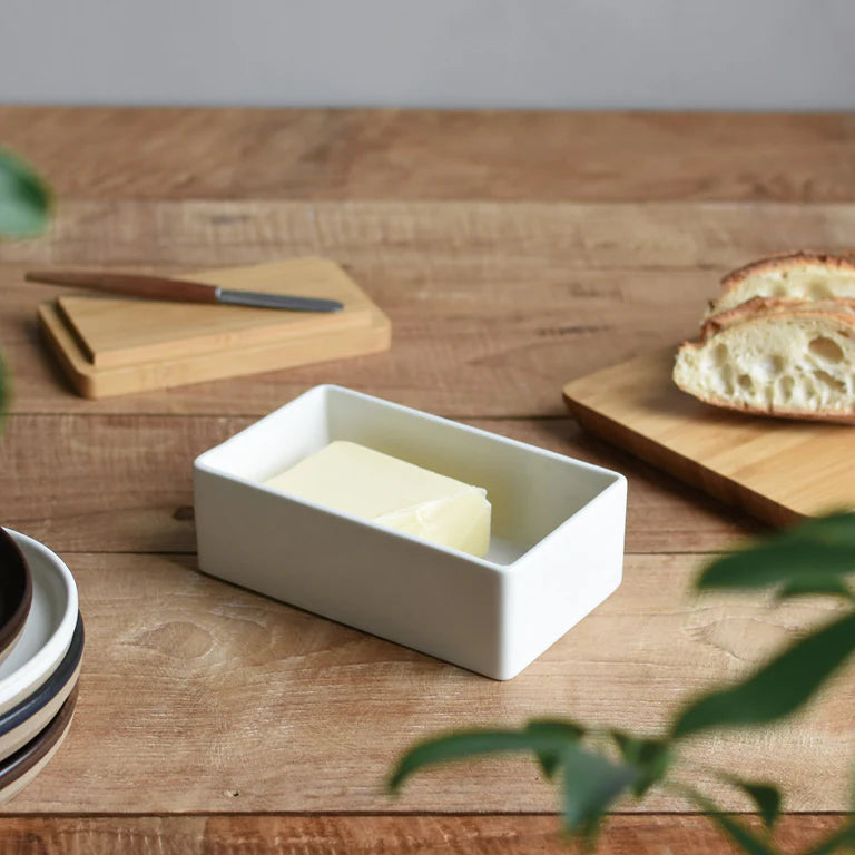 Taku Butter Dish - White