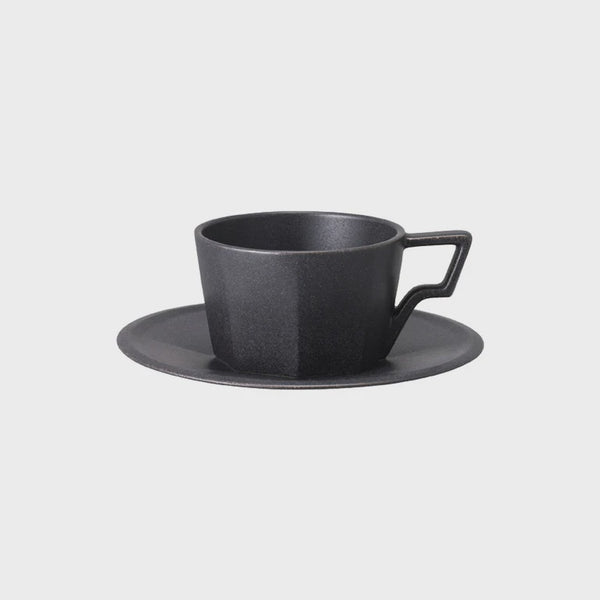 Oct Cup & Saucer - Black