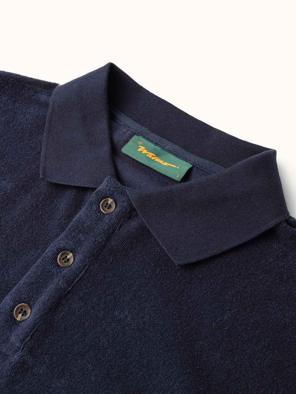 Kooka Terry Polo - Navy