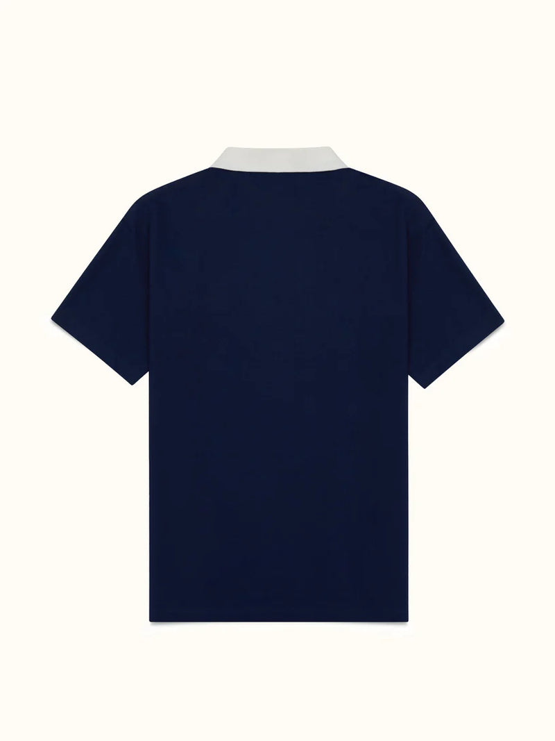 Two Tone Kooka Polo - Navy/White