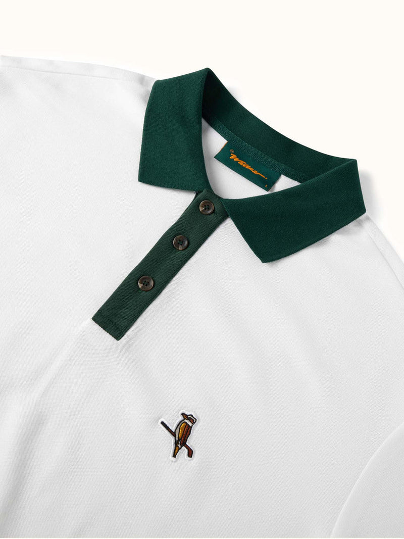 Two Tone Kooka Polo - White/Green