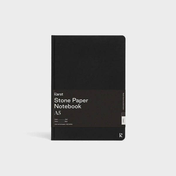 Hard Cover A5 Notebook (Plain) - Black