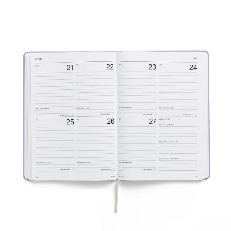 2025 Weekly Planner A5 - Lilac