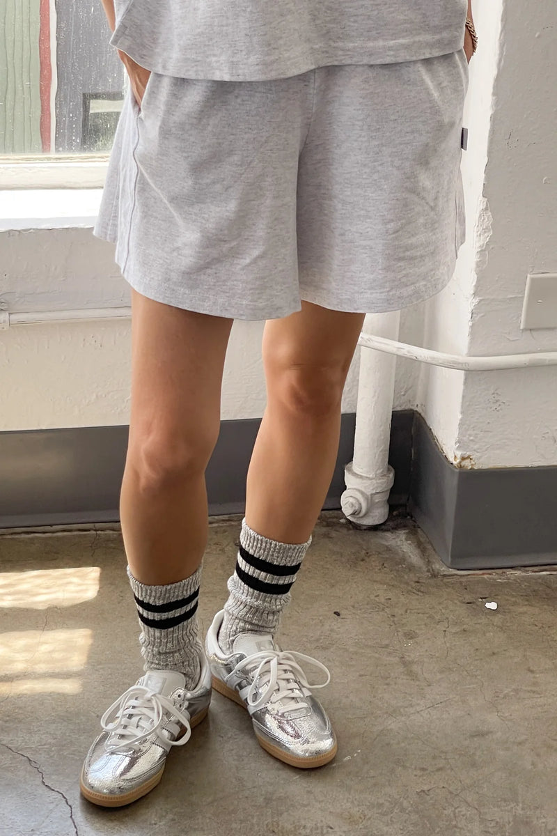 Flared Basketball Short - Icy Grey