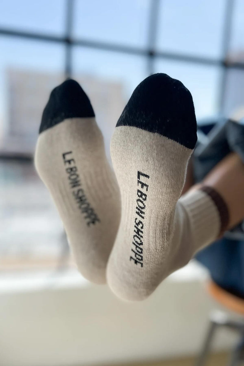 Colour Block Girlfriend Socks - Black Coffee