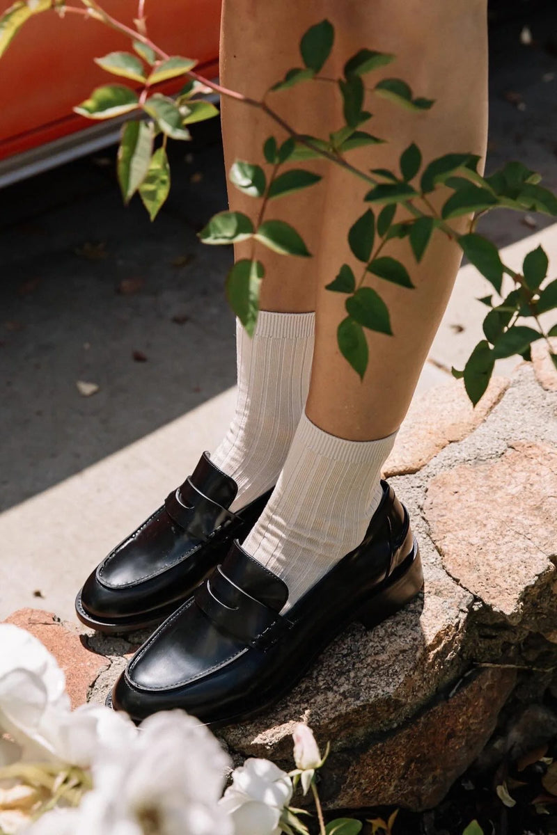 Her Socks - MC Cotton Rib - Porcelin