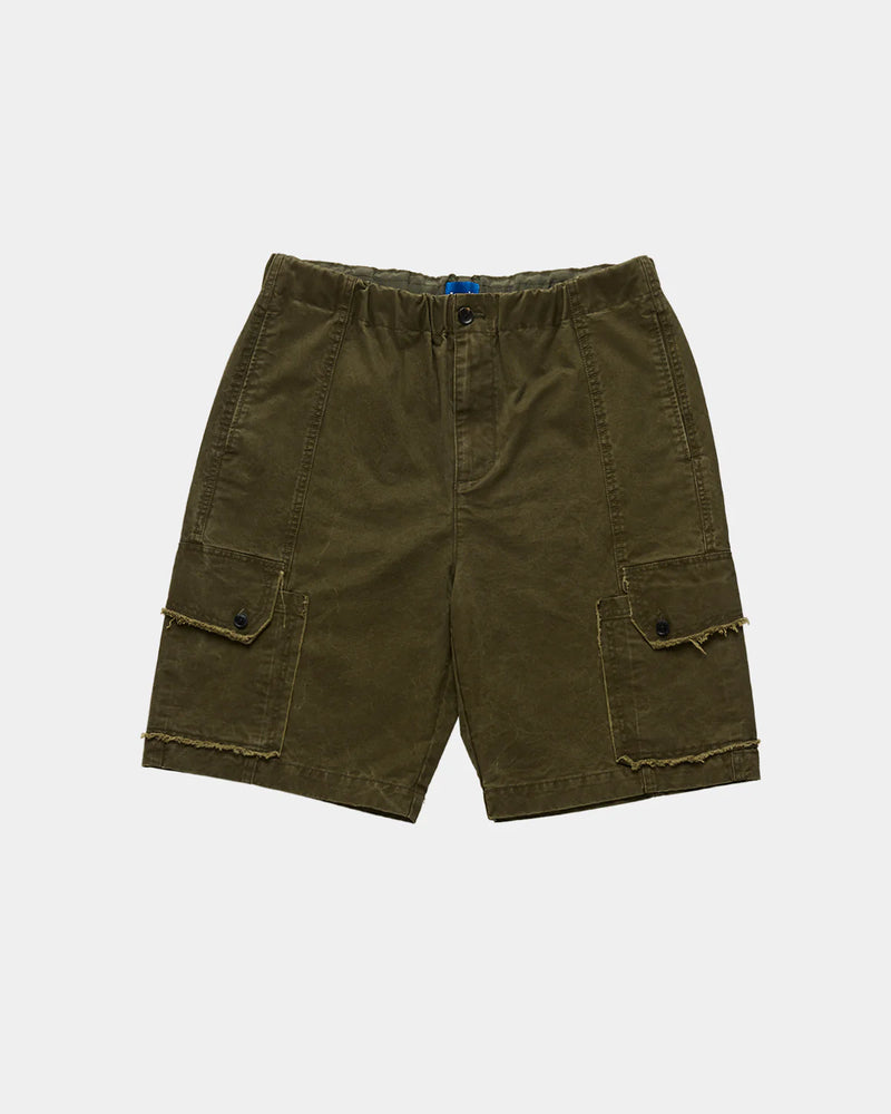 Frayed Cargo Short - Olive