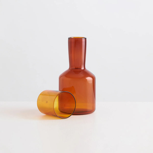 J`ai Soif Carafe and Glass Set - Amber