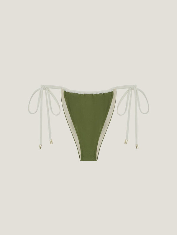 Ruched Channel String Pant - Olivine