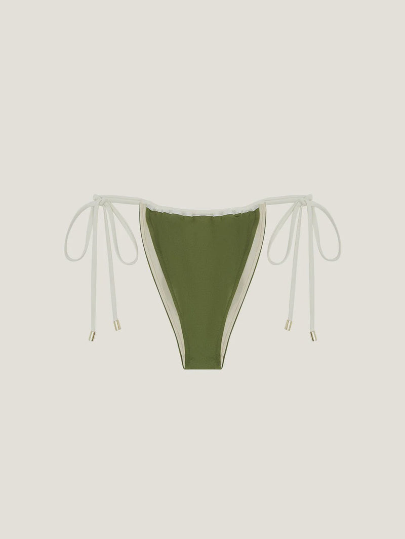 Ruched Channel String Pant - Olivine