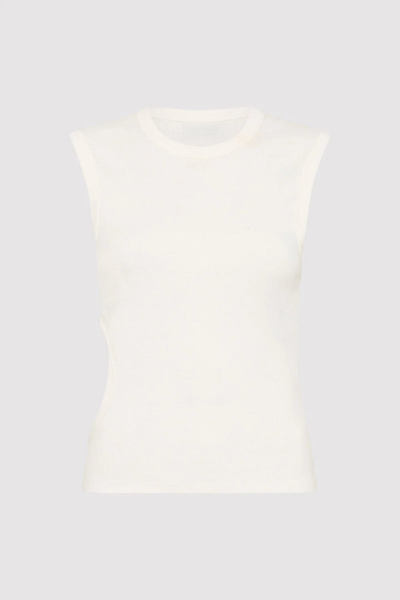 Organic Cotton Cut Out Tank - White