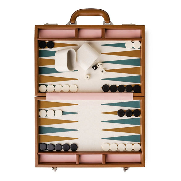 BACKGAMMON SET - ANTIQUE WHITE