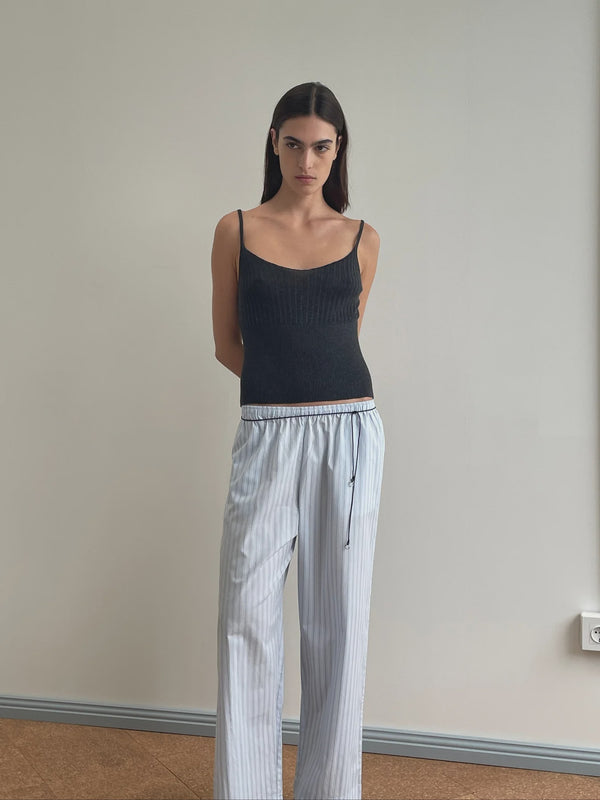 The Ease Trouser - Mineral Stripe
