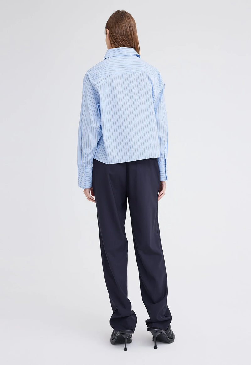 Karl Italian Cotton Shirt - Big Blue Stripe