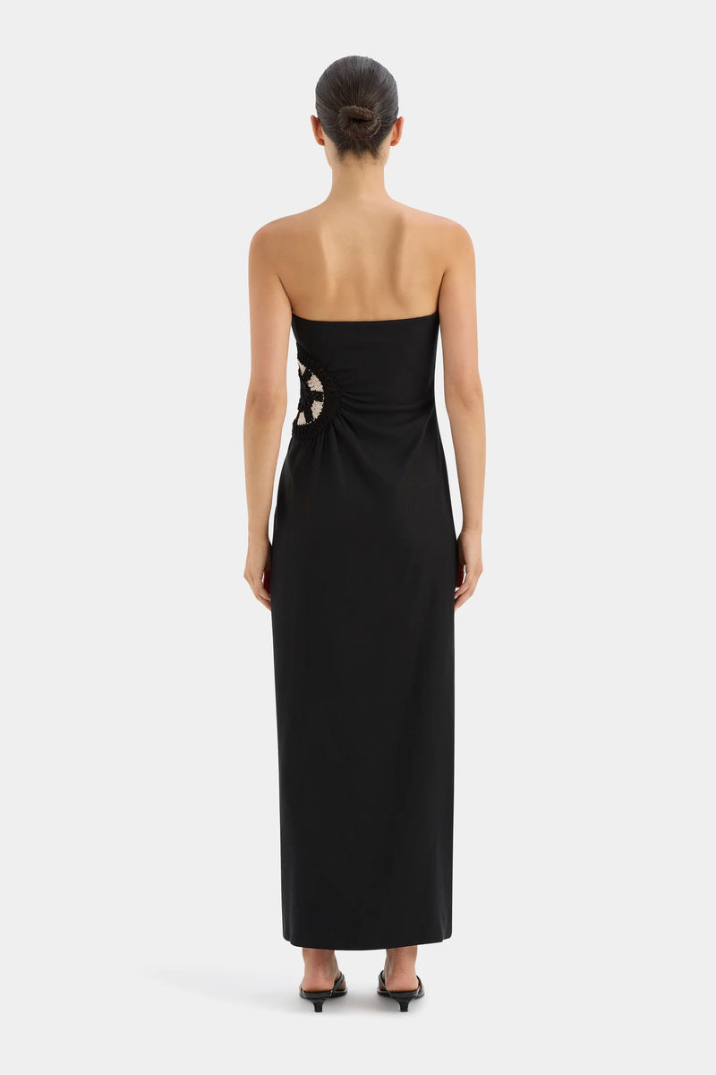 Dorian Strapless Midi Dress - Black