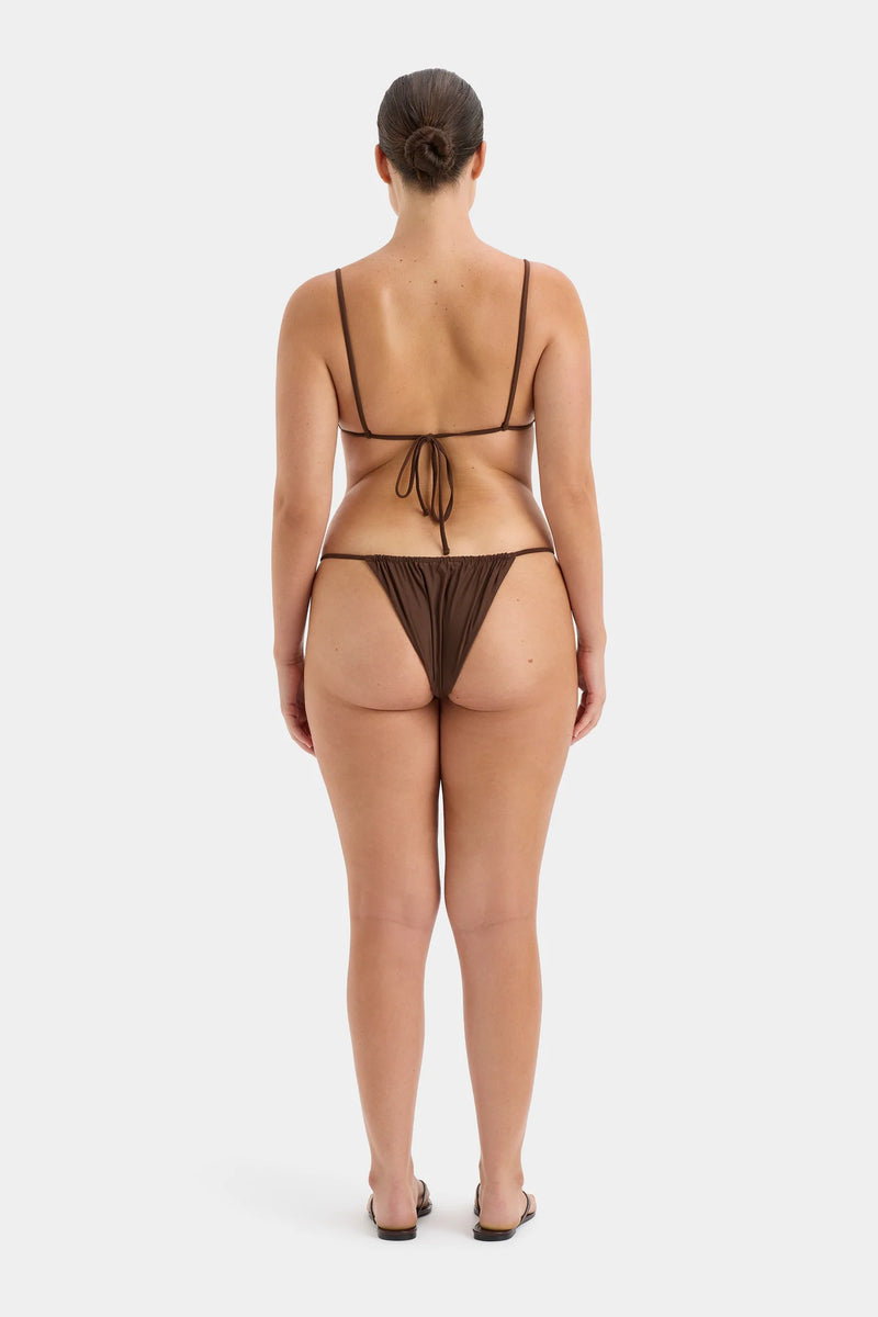 Jeanne Beaded String Brief – Chocolate