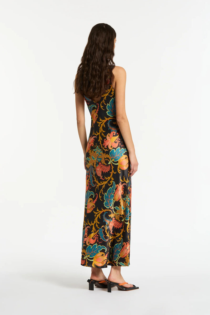 Artiste V Neck Slip Dress - Deschamps Print